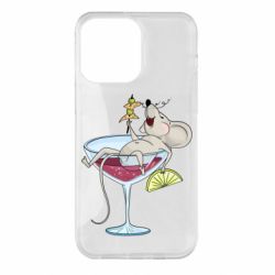 Чохол для iPhone 14 Pro Max Щур в бокалі - PrintSalon
