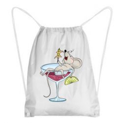 Рюкзак-мішок Щур в бокалі - PrintSalon