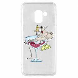 Чохол для Samsung A8 2018 Щур в бокалі - PrintSalon