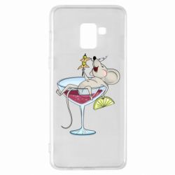 Чохол для Samsung A8+ 2018 Щур в бокалі - PrintSalon