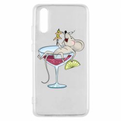 Чохол для Huawei P20 Щур в бокалі - PrintSalon