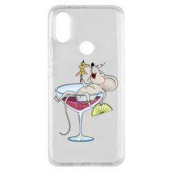 Чохол для Xiaomi Mi A2 Щур в бокалі - PrintSalon