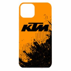 Чехол для iPhone 14 KTM and grunge background - PrintSalon