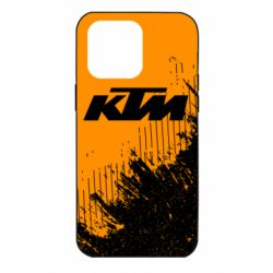 Чехол для iPhone 14 Pro Max KTM and grunge background - PrintSalon