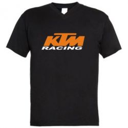 Мужская футболка  с V-образным вырезом KTM Racing - PrintSalon