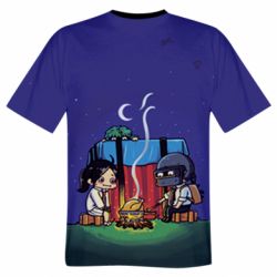 Мужская футболка 3D Куринный обед в пабе - PrintSalon