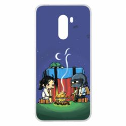 Чехол для Xiaomi Pocophone F1 Куринный обед в пабе - PrintSalon