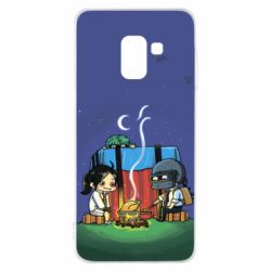 Чехол для Samsung A8 2018 Куринный обед в пабе - PrintSalon