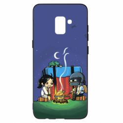 Чехол для Samsung A8+ 2018 Куринный обед в пабе - PrintSalon