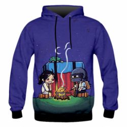 Мужское 3D худи Куринный обед в пабе - PrintSalon