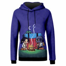 Женское 3D худи Куринный обед в пабе - PrintSalon