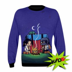 Детский 3D свитшот Куринный обед в пабе - PrintSalon