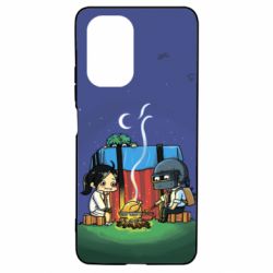 Чехол для Xiaomi Poco F3/K40 Куринный обед в пабе - PrintSalon