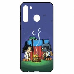 Чехол для Samsung A21 Куринный обед в пабе - PrintSalon