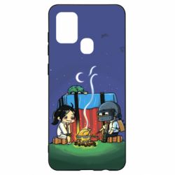 Чехол для Samsung A21s Куринный обед в пабе - PrintSalon