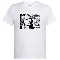 Чоловіча футболка з V-подібним вирізом Kurt Cobain - PrintSalon