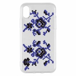 Чехол для iPhone X/Xs Квітковий орнамент - PrintSalon
