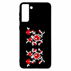 Чехол для Samsung S21 Ultra Квітковий орнамент - PrintSalon