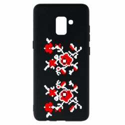 Чехол для Samsung A8+ 2018 Квітковий орнамент - PrintSalon