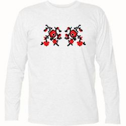 Футболка с длинным рукавом Квітковий орнамент - PrintSalon