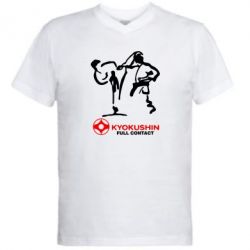 Чоловіча футболка з V-подібним вирізом Kyokushin Full Contact - PrintSalon