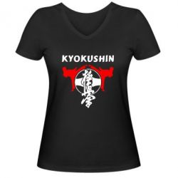 Женская футболка с V-образным вырезом Kyokushin - PrintSalon