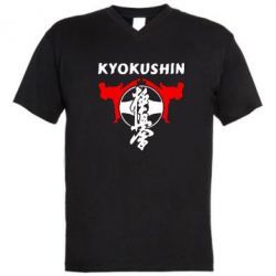 Мужская футболка  с V-образным вырезом Kyokushin - PrintSalon