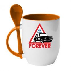 Чашка з ложкою lada forever - PrintSalon