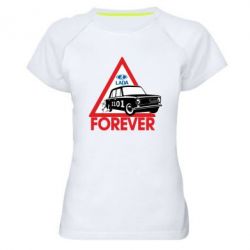 Жіноча футболка для спорту lada forever - PrintSalon