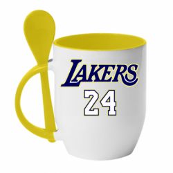 Чашка с ложкой Lakers 24 - PrintSalon