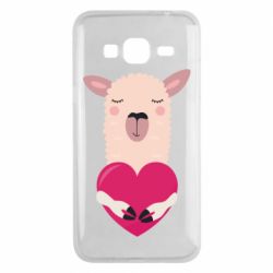Чохол для Samsung J3 2016 Lama with heart - PrintSalon