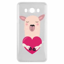 Чохол для Samsung J7 2016 Lama with heart - PrintSalon