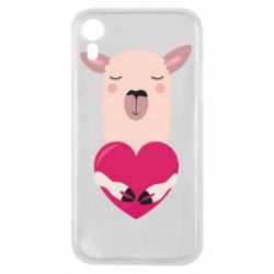 Чохол для iPhone XR Lama with heart - PrintSalon