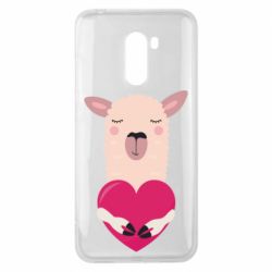 Чохол для Xiaomi Pocophone F1 Lama with heart - PrintSalon