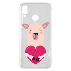 Чохол для Huawei P Smart Plus 2018 Lama with heart - PrintSalon