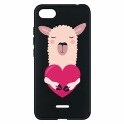 Чохол для Xiaomi Redmi 6A Lama with heart - PrintSalon