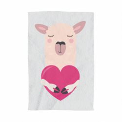 Рушник з принтом Lama with heart - PrintSalon