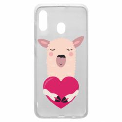 Чохол для Samsung A30 Lama with heart - PrintSalon