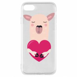 Чохол для iPhone SE 2022 Lama with heart - PrintSalon