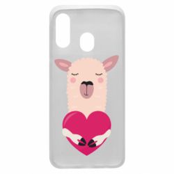 Чохол для Samsung A40 Lama with heart - PrintSalon