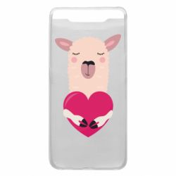 Чохол для Samsung A80 Lama with heart - PrintSalon