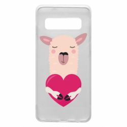 Чохол для Samsung S10 Lama with heart - PrintSalon