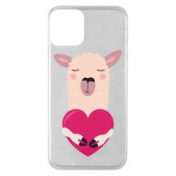 Чохол для iPhone 11 Lama with heart - PrintSalon