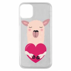 Чохол для iPhone 11 Pro Lama with heart - PrintSalon
