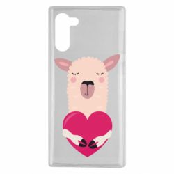 Чохол для Samsung Note 10 Lama with heart - PrintSalon