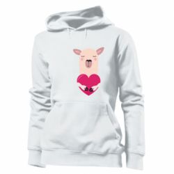 Худі жіноче Lama with heart - PrintSalon