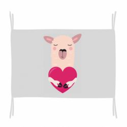 Прапор Lama with heart - PrintSalon