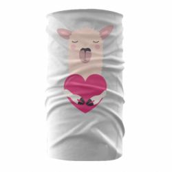 Бандана Lama with heart - PrintSalon