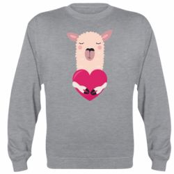 Світшот Lama with heart - PrintSalon