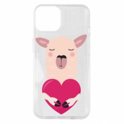 Чохол для iPhone 14 Lama with heart - PrintSalon